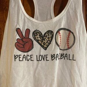 Peace Love Baseball Tank Top